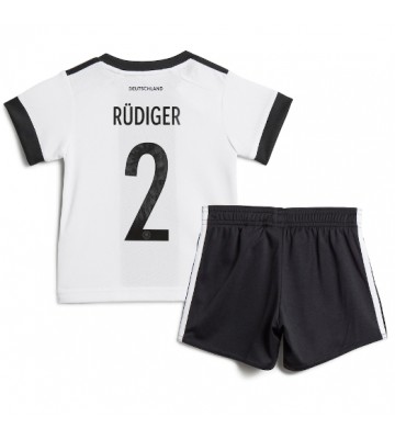 Tyskland Antonio Rudiger #2 Hemmakläder Barn VM 2022 Kortärmad (+ Korta byxor)